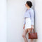 Leather Handbag Shoulder Bag - Camilla Cognac Brown Matte-Shoulder bag-Time Resistance-Cognac Brown Matte-Urbanheer