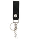 Leather Key Ring with Snap Fastener and Metal Charm