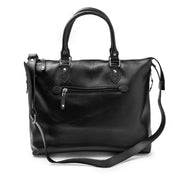 Leather Laptop Tote Antique Black-Tote Bag-Hides-16x5x13 In-Black-Urbanheer