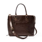 Leather Laptop Tote Antique Brown-Tote Bag-Hides-16x5x13 In-Antique Brown-Urbanheer