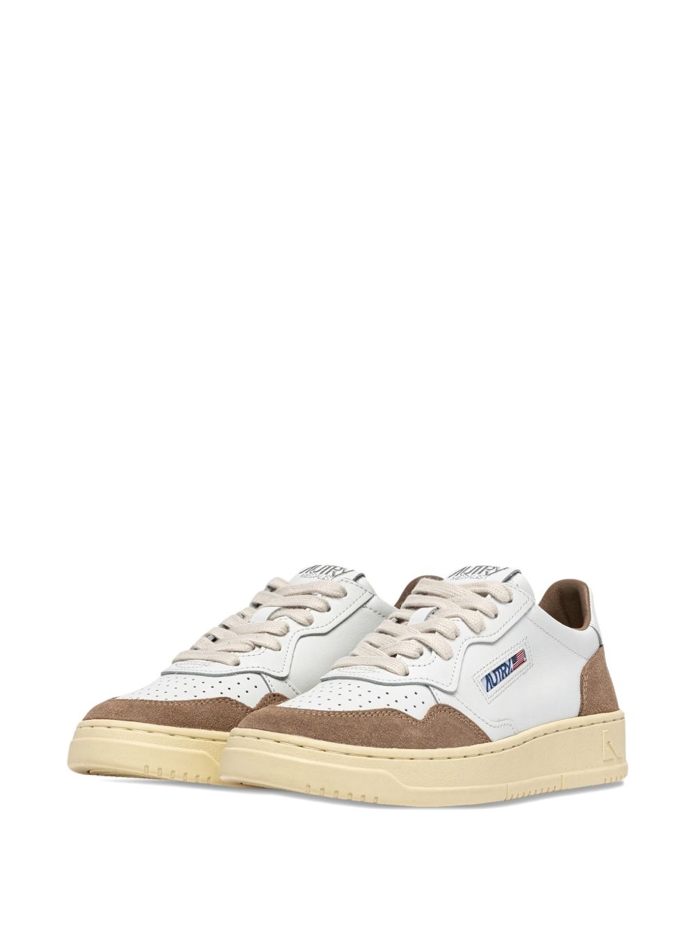 Leather Low Sneakers with Breathable Perforation for Everyday Comfort