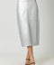 Leather Midi Skirt Silver-Skirt-Mystree-S-Silver-Urbanheer