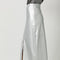 Leather Midi Skirt Silver-Skirt-Mystree-S-Silver-Urbanheer