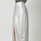 Leather Midi Skirt Silver-Skirt-Mystree-S-Silver-Urbanheer