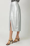 Leather Midi Skirt Silver-Skirt-Mystree-S-Silver-Urbanheer