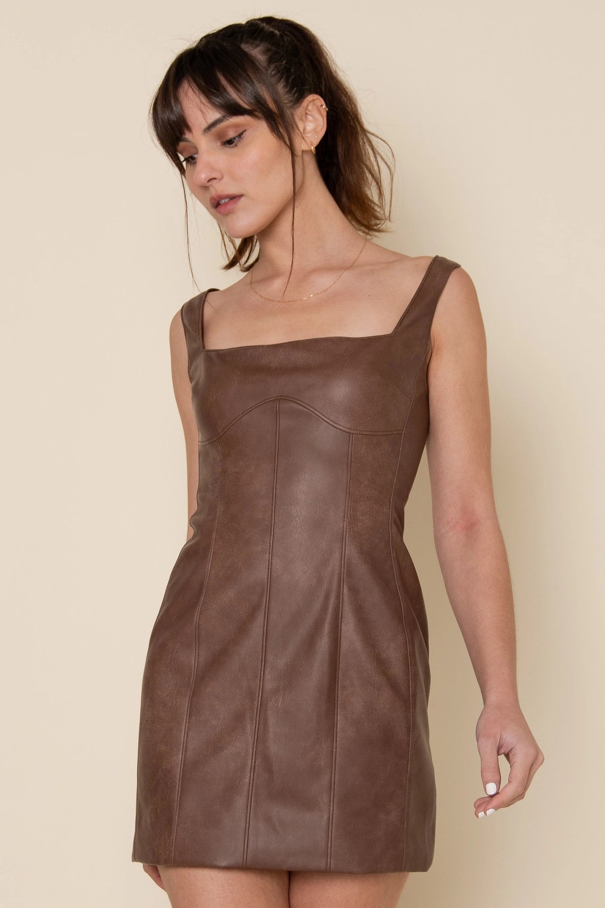 Leather Mini Dress