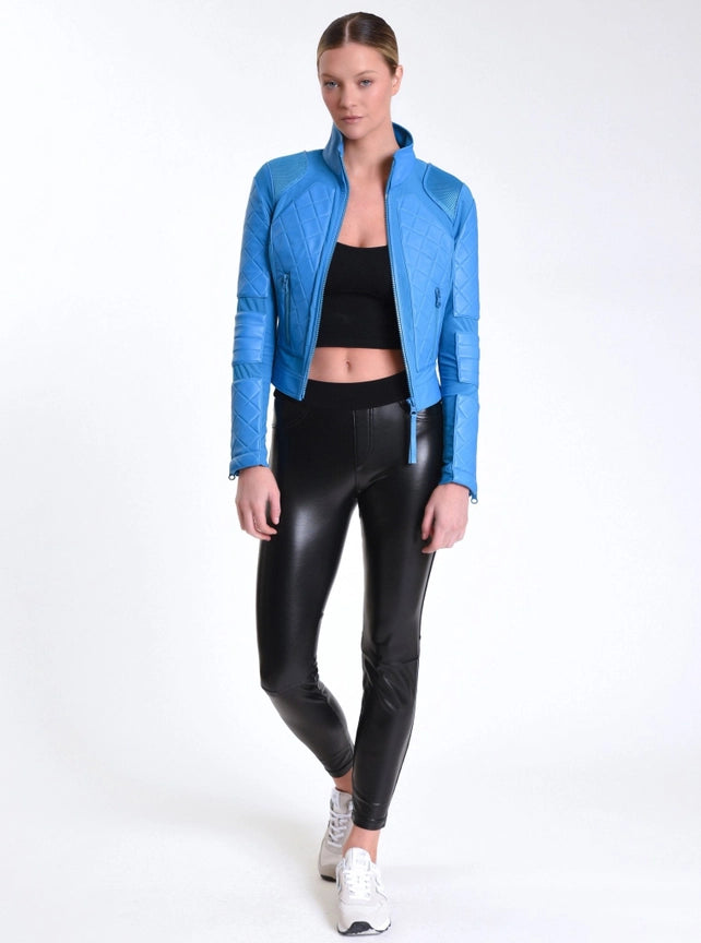Leather Moto Mesh Jacket Jls Azure-Jacket-Blanc Noir-S-Azure-Urbanheer