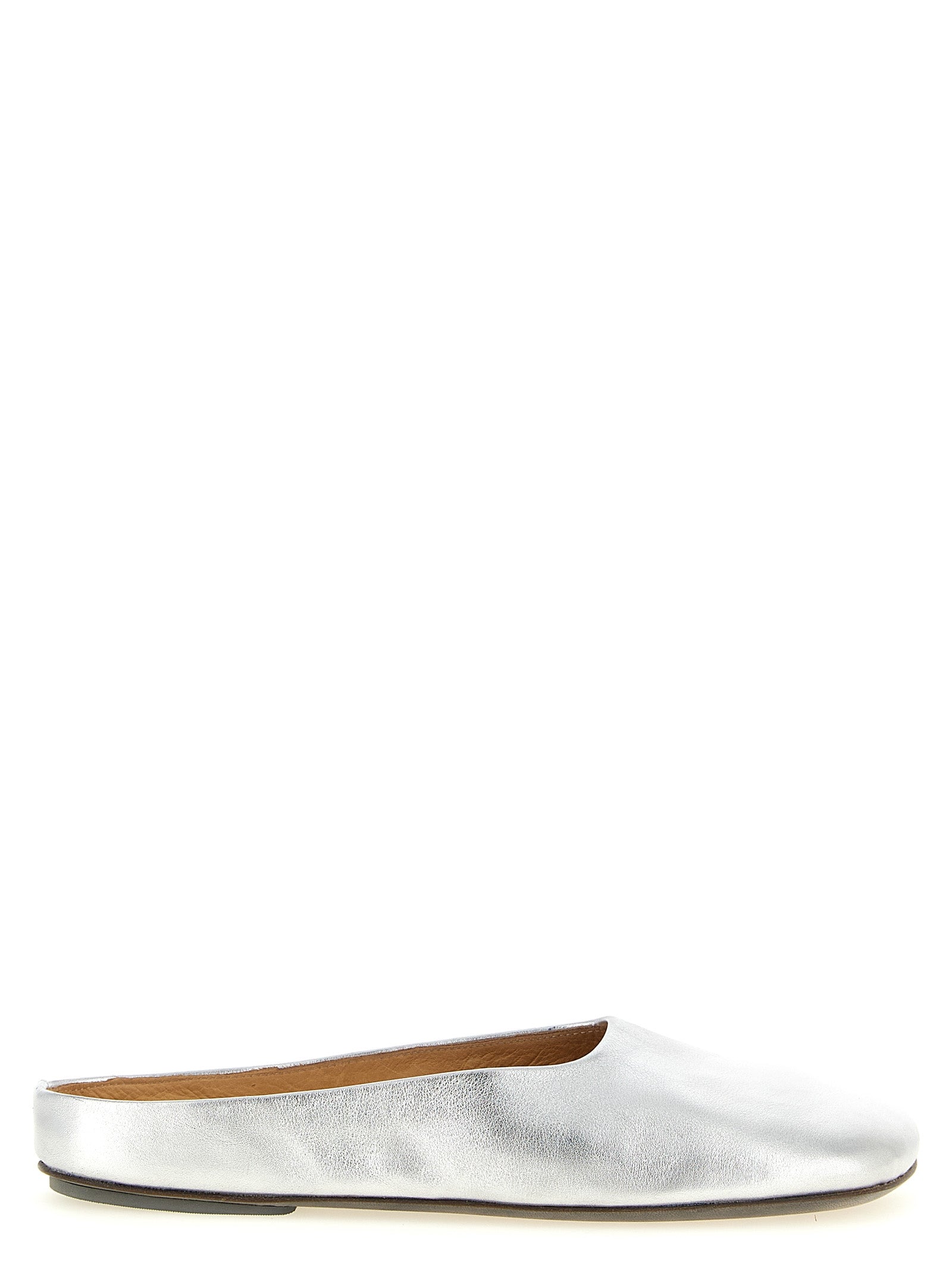 Leather Mules with Comfortable Rubber Heel