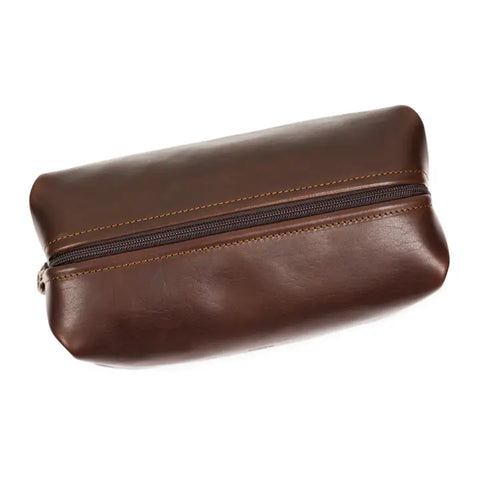 Leather Toiletry Bag - Four Past Midnight Brown-Toiletry Bag-Time Resistance-Brown-Urbanheer