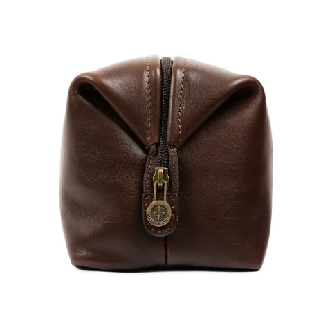 Leather Toiletry Bag - Four Past Midnight Brown-Toiletry Bag-Time Resistance-Brown-Urbanheer
