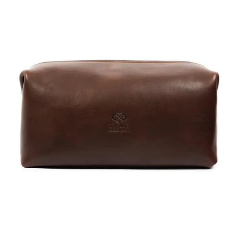 Leather Toiletry Bag - Four Past Midnight Brown-Toiletry Bag-Time Resistance-Brown-Urbanheer