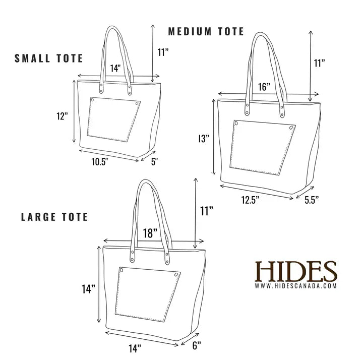 Leather Tote with Zipper Saddle Brown-Bag-Hides-S-Saddle Brown-Urbanheer