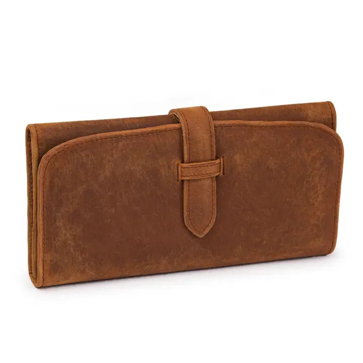 Leather Trifold Wallet - Saddle Brown-Wallet-Hides-7.75x1x4.25 In-Saddle Brown-Urbanheer