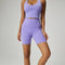Leda Lycra® High Waist Active Shorts Purple-Shorts-91thelabel-S-Urbanheer