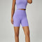 Leda Lycra® High Waist Active Shorts Purple-Shorts-91thelabel-S-Urbanheer