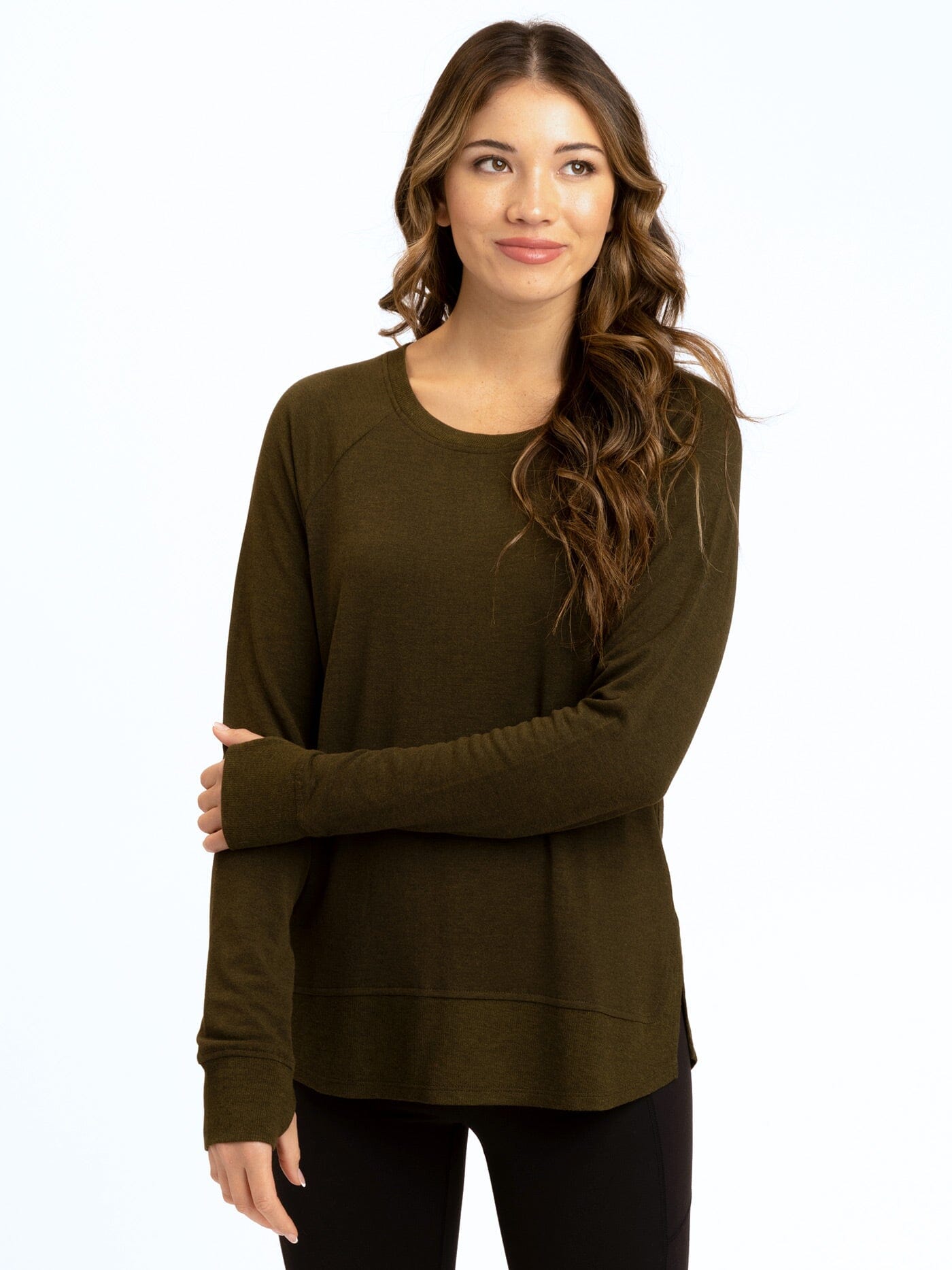 Leelu Feather Fleece Raglan Pullover