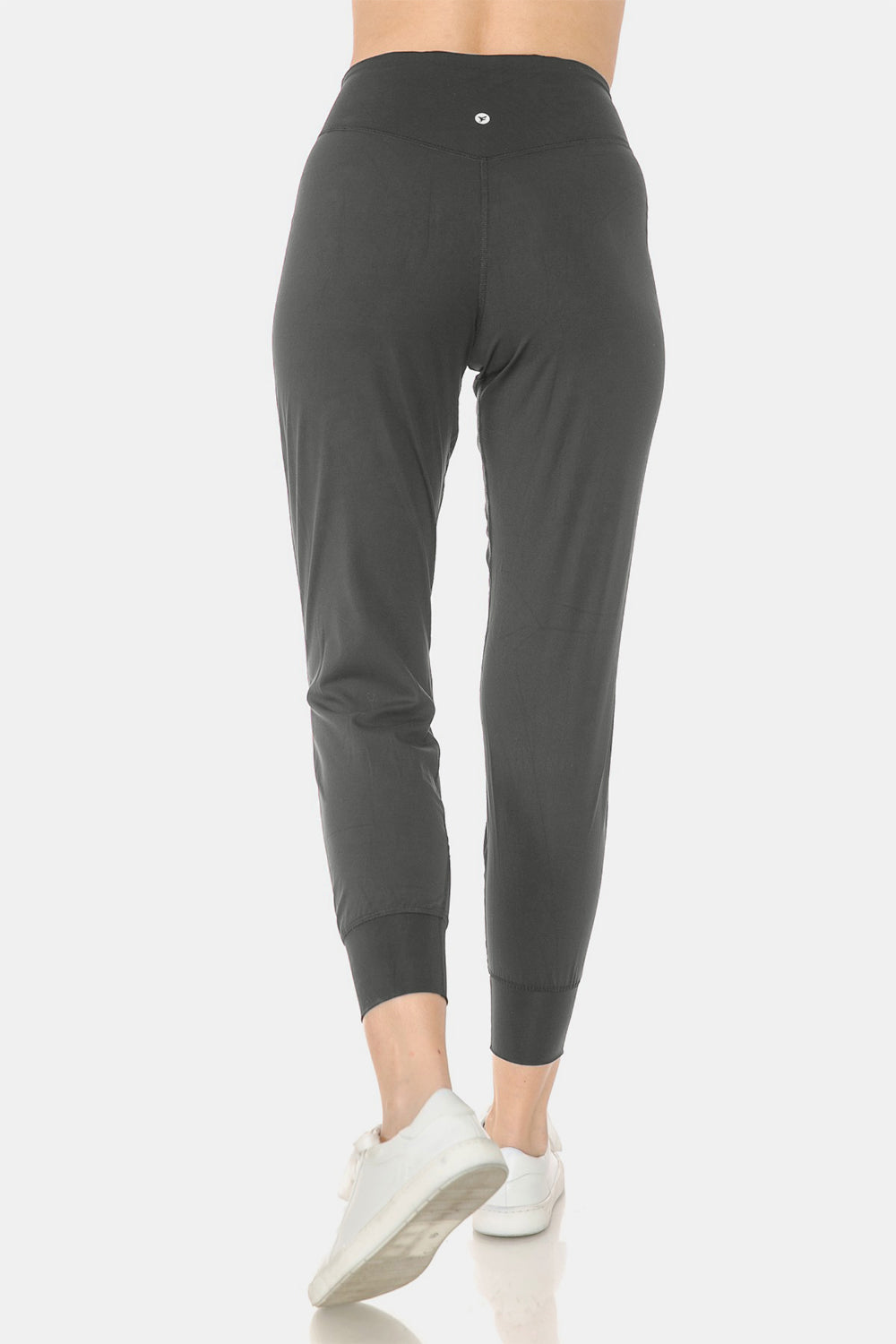 Leggings Depot Wide Waistband Slim Active Joggers-Street 360-Charcoal-S-Urbanheer