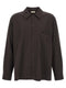 Lemaire Brown Wool Gabardine Overshirt