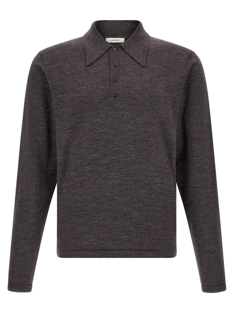 Lemaire Mouliné Wool Polo Shirt