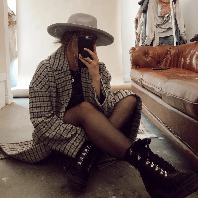 Lenny - 100% Wool Felt Pencil Brim Rancher Hat, Beige-Hats-Olive & Pique-circumference of 58/59cm-Urbanheer