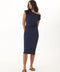 Leoni Luxe Jersey Ruched Midi Dress