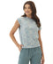 Leoni Off-Shoulder Marble Rib Top