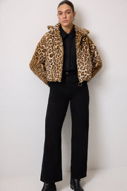 Leopard Patterned Plush Coat-Coat-Touché-S-Patterned-Urbanheer