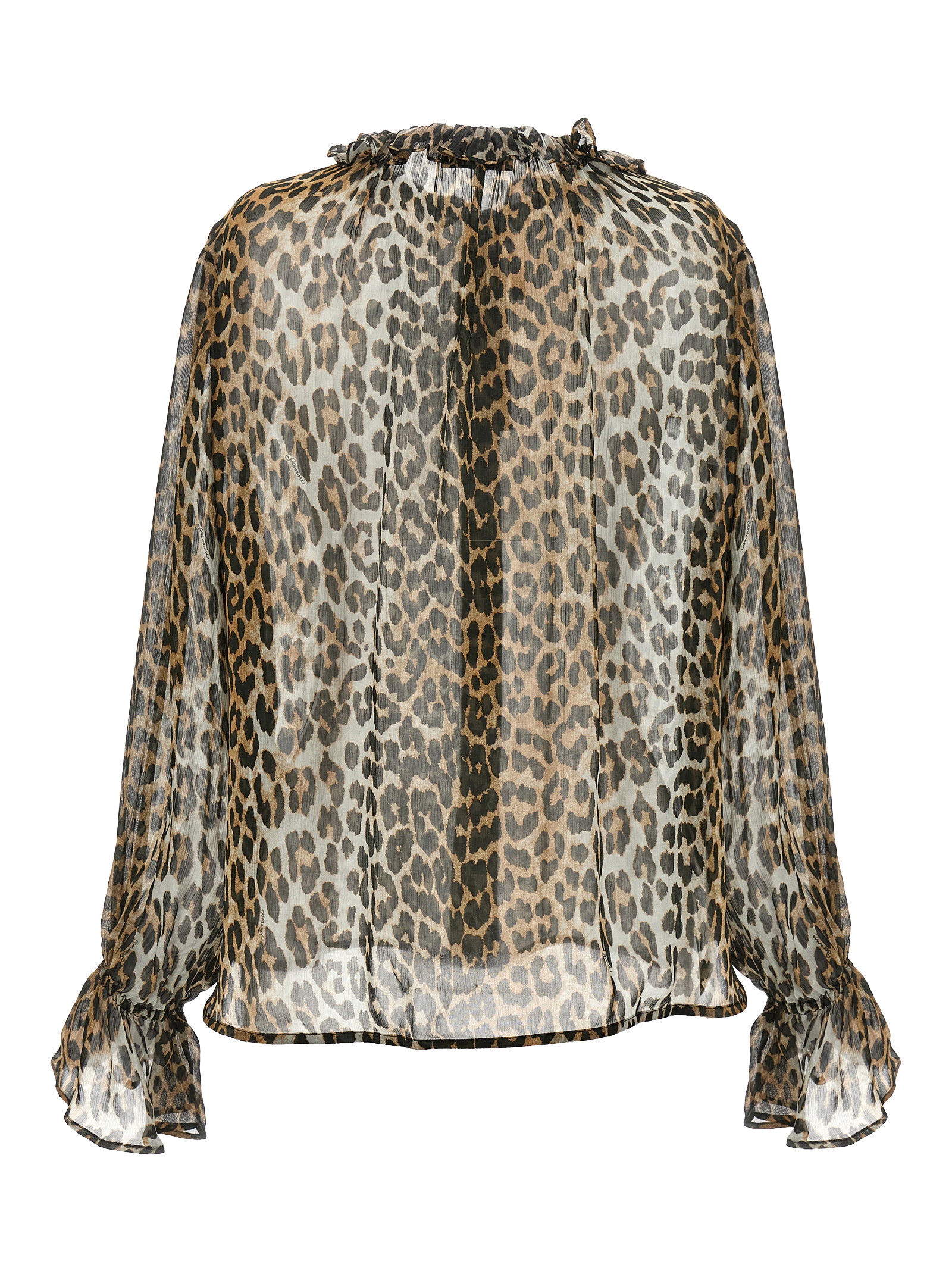 Leopard Print Chiffon Shirt for Comfort