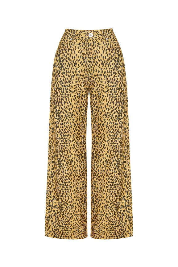 Leopard Print Jeans-Jeans-NOCTURNE-XS-Multi-colored-Urbanheer