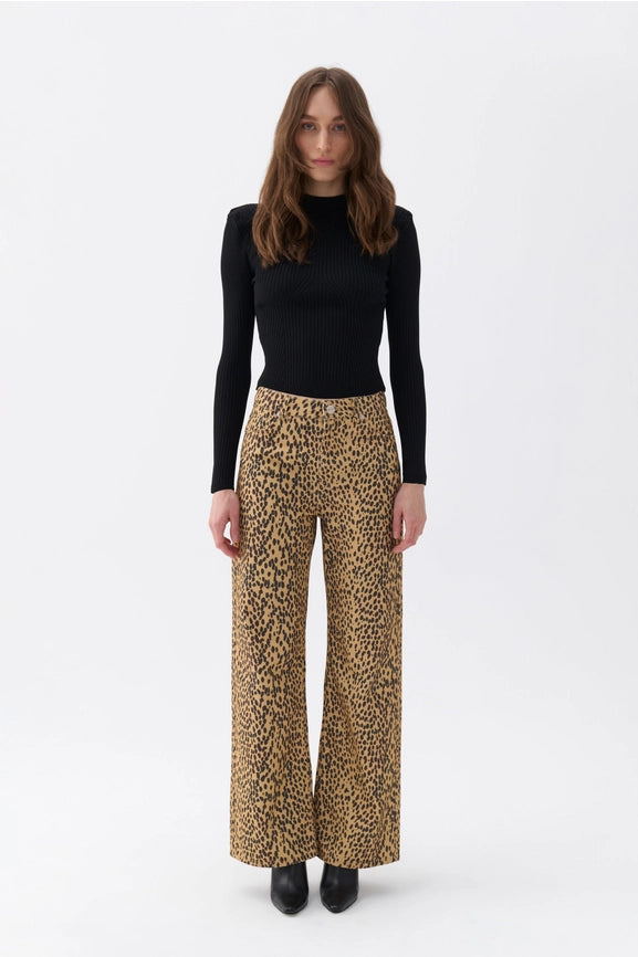 Leopard Print Jeans-Jeans-NOCTURNE-XS-Multi-colored-Urbanheer