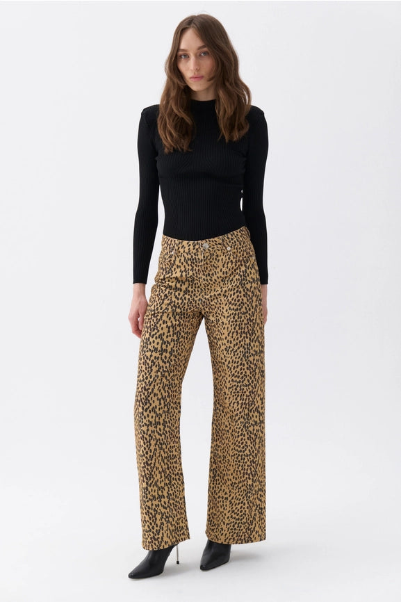 Leopard Print Jeans-Jeans-NOCTURNE-XS-Multi-colored-Urbanheer