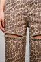 Leopard Print Rhinestone Cutout Jeans-Jeans-Blue B-S-LEOPARD-Urbanheer
