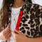 Leopard Shirt with Red Button Placket and Red Sleeves Detail-Shirt-Q2-S-Brown-Urbanheer