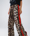 Leopard Straight Pants with Red Stripes Down the Sides-Pants-Q2-S-Brown-Urbanheer