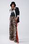 Leopard Straight Pants with Red Stripes Down the Sides-Pants-Q2-S-Brown-Urbanheer