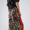 Leopard Straight Pants with Red Stripes Down the Sides-Pants-Q2-S-Brown-Urbanheer