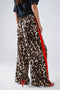 Leopard Straight Pants with Red Stripes Down the Sides-Pants-Q2-S-Brown-Urbanheer