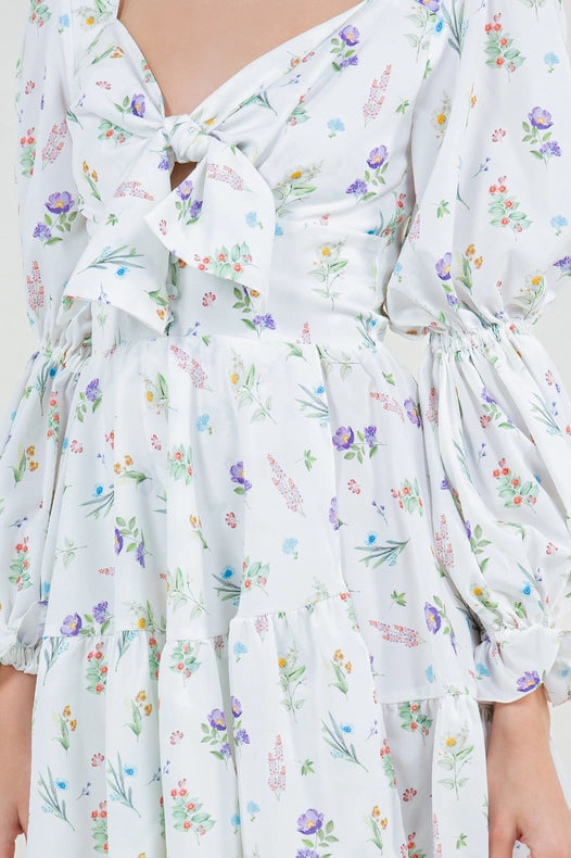 Lexi Dress-Dress-Betsy Moss-XS-White Print-Urbanheer