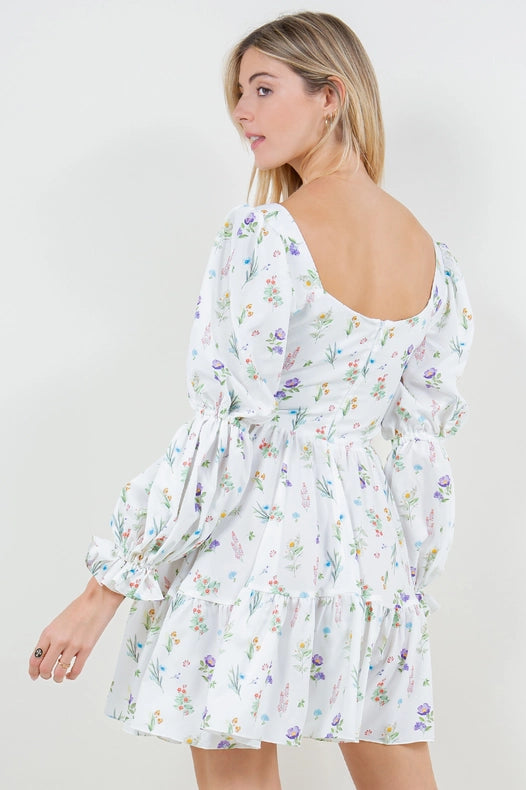 Lexi Dress-Dress-Betsy Moss-XS-White Print-Urbanheer