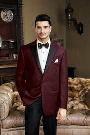 "Liam" Merlot Velvet Jacket Peak (Separates)-Tuxedos-Tux-USA-34S-Merlot-Modern-Urbanheer
