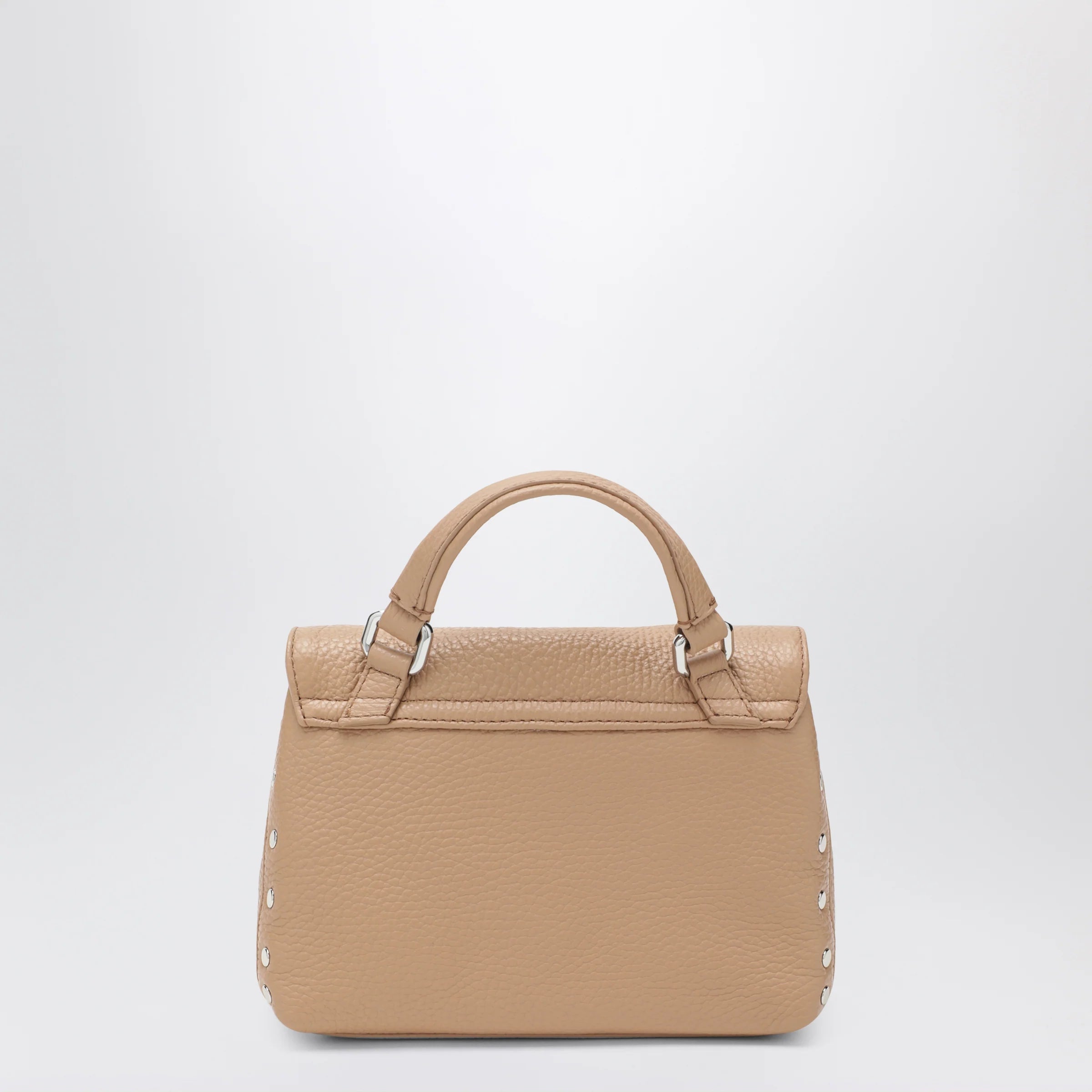 Light Brown Hammered Leather Mini Bag for Everyday Use
