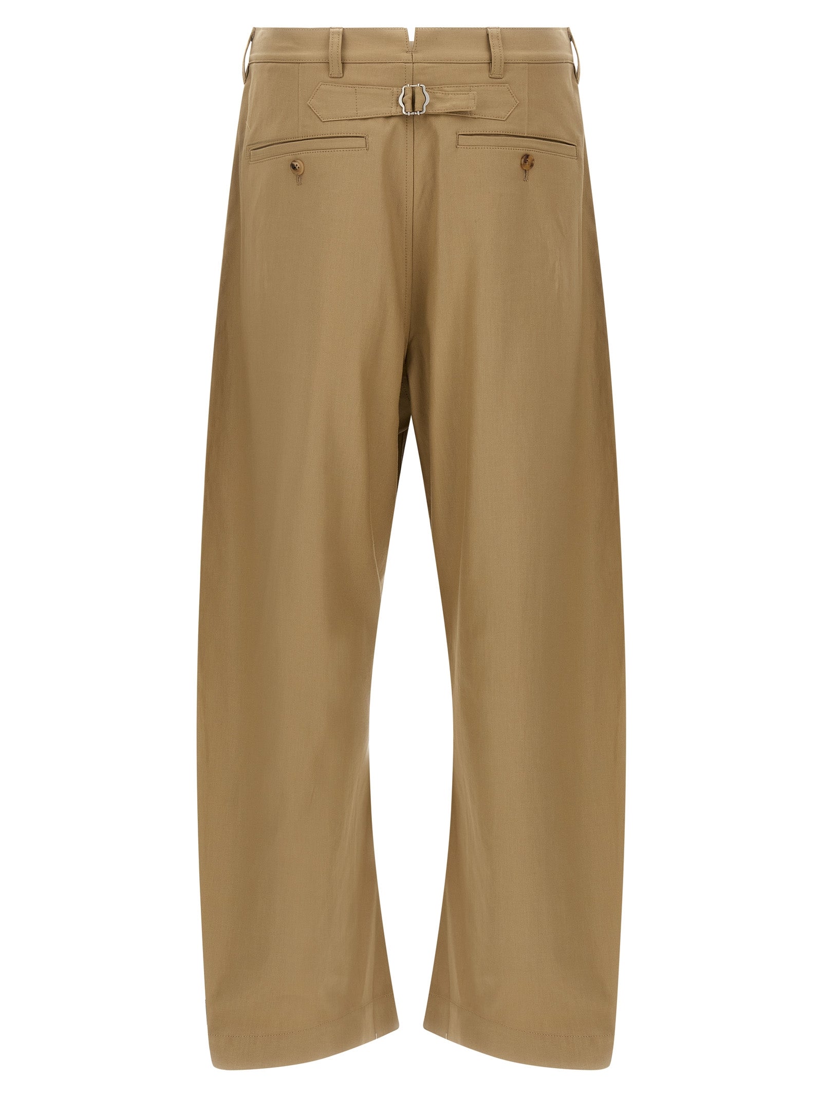 Light Cotton Curved Leg Pants for Breathable Comfort