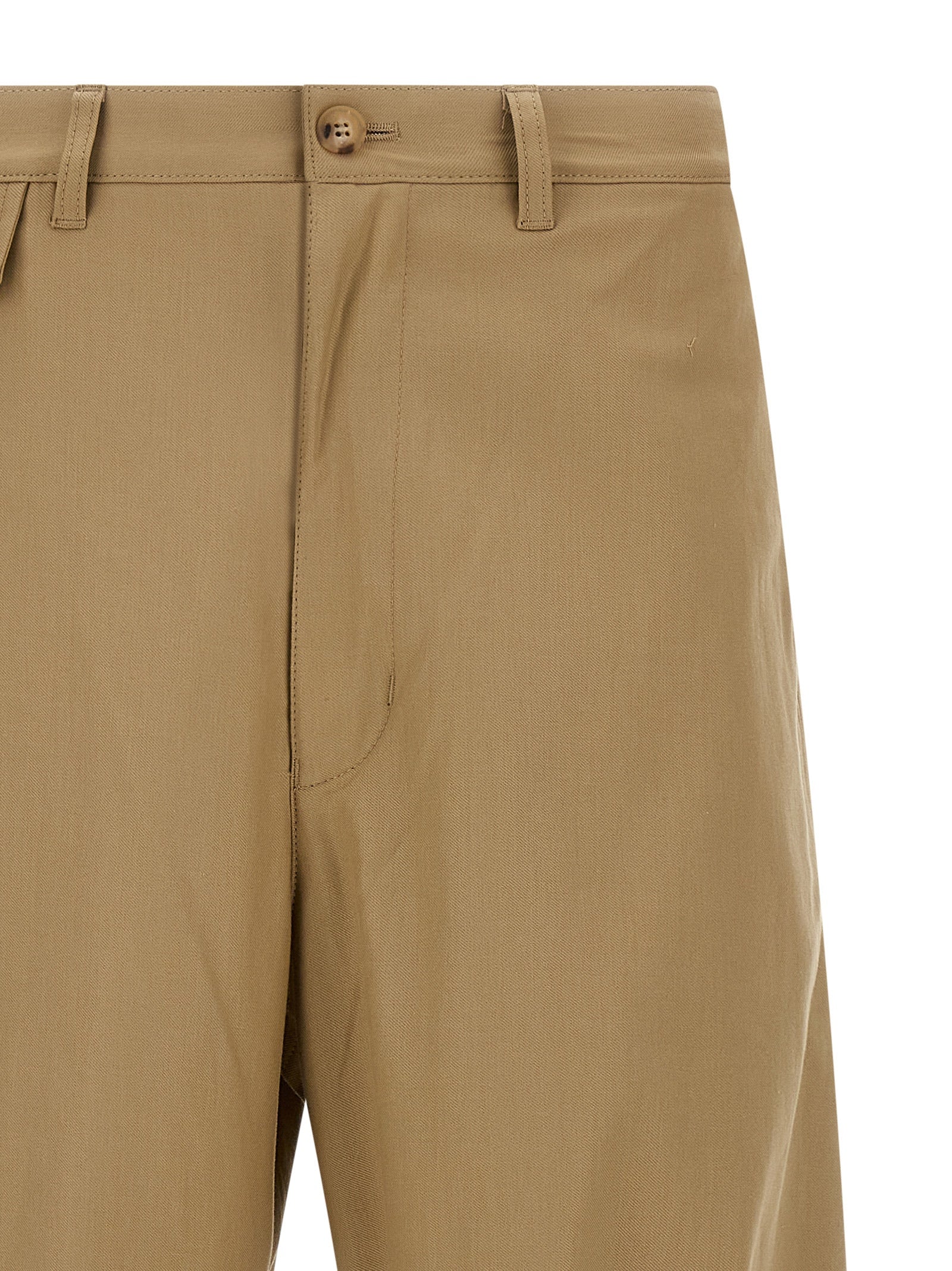 Light Cotton Curved Leg Pants for Breathable Comfort