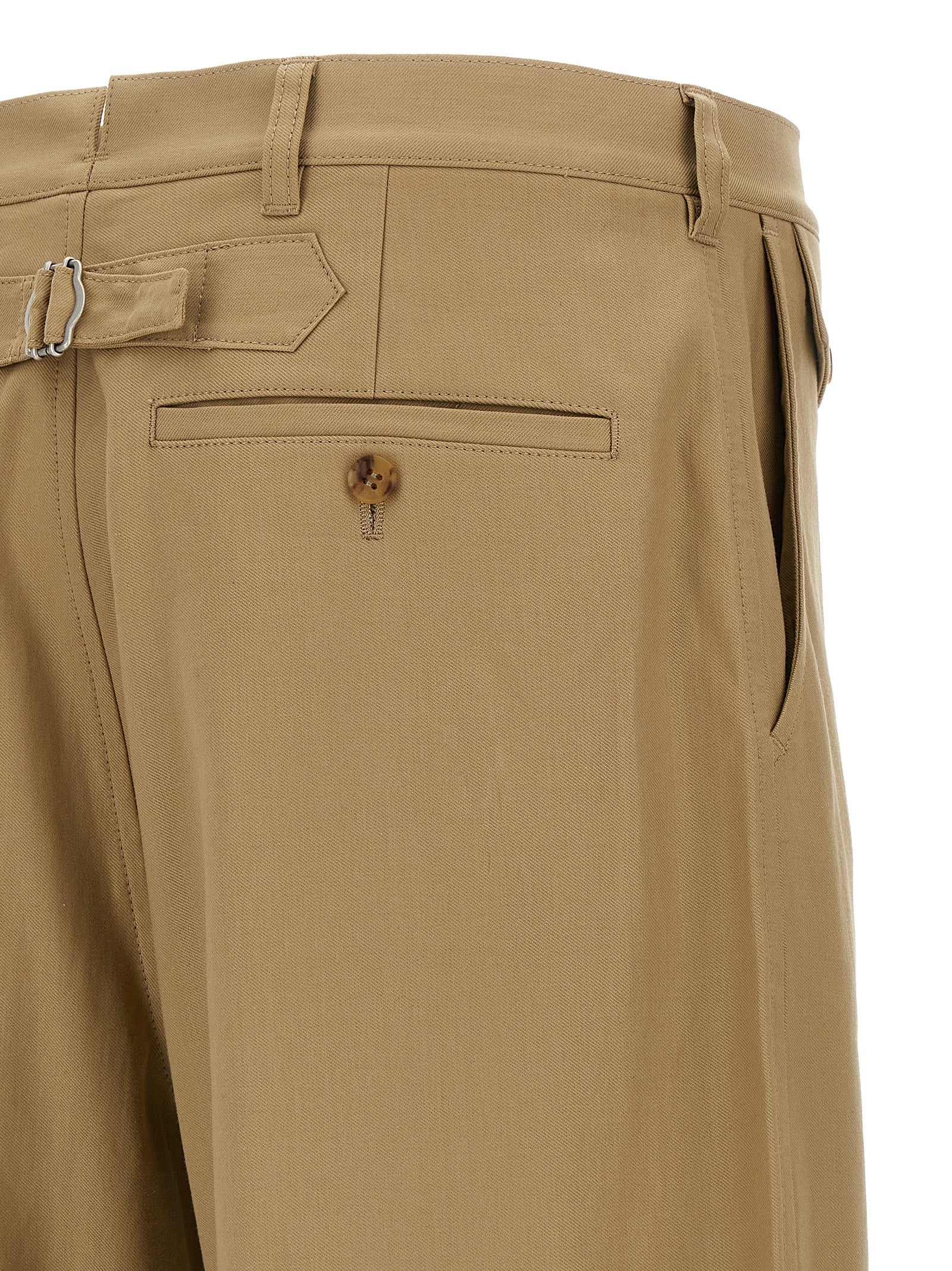 Light Cotton Curved Leg Pants for Breathable Comfort