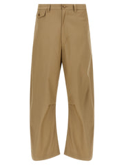 Light Cotton Curved Leg Pants for Breathable Comfort