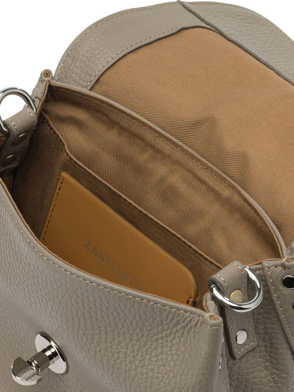 Light Grey Calf Leather Everyday Baby Bag