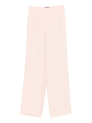 Light Pink Elasticated Wide Leg Trousers for Comfort