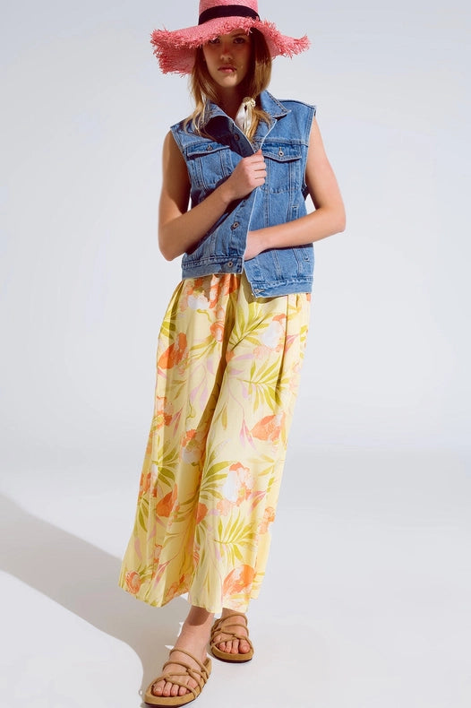 Light Wash Denim Vest With Rhinestone Detail On The Collar-Vest-Q2-M-BLUE-Urbanheer