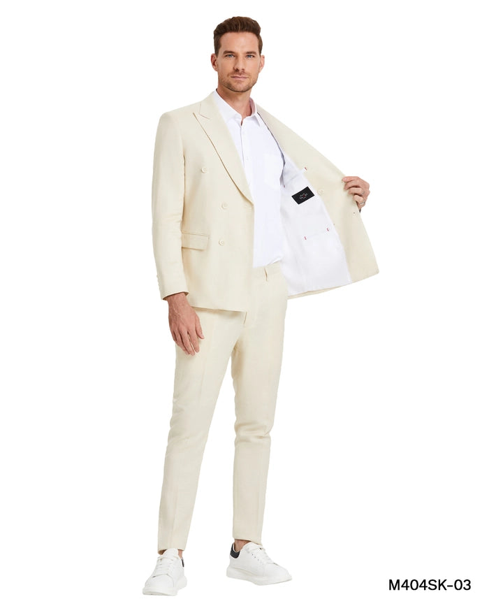 Light Weight Linen Suits, 2-PC Skinny Fit,Tan-Suits-Suits America-34R/28W-Tan-Urbanheer
