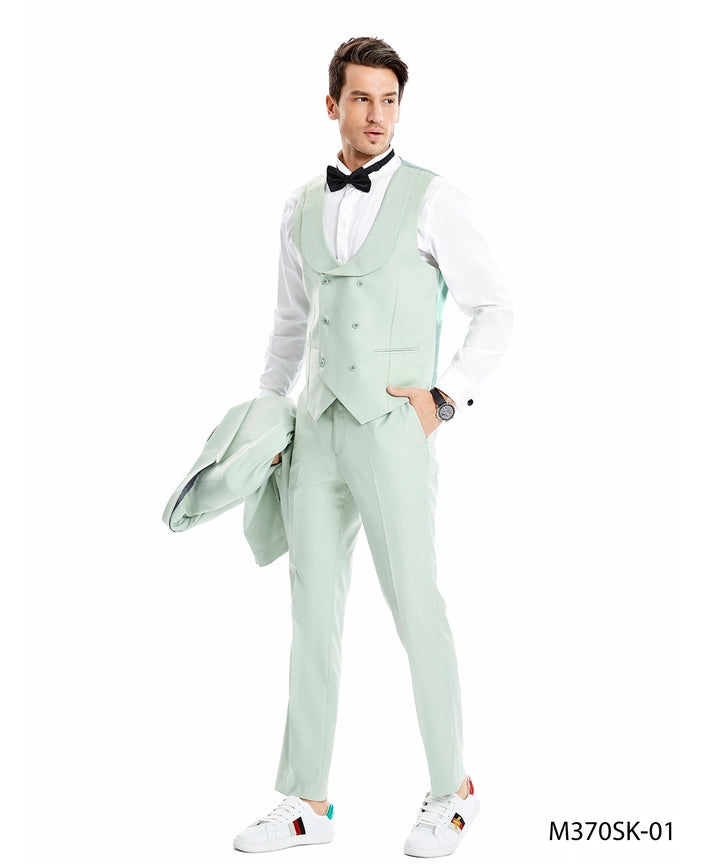 Light Weight Linen Suits, 3-PC Skinny Fit,Mint-Suits-Suits America-54R/48W-Mint-Urbanheer